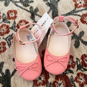 Janie and Jack Pink Bow Dress Shoes